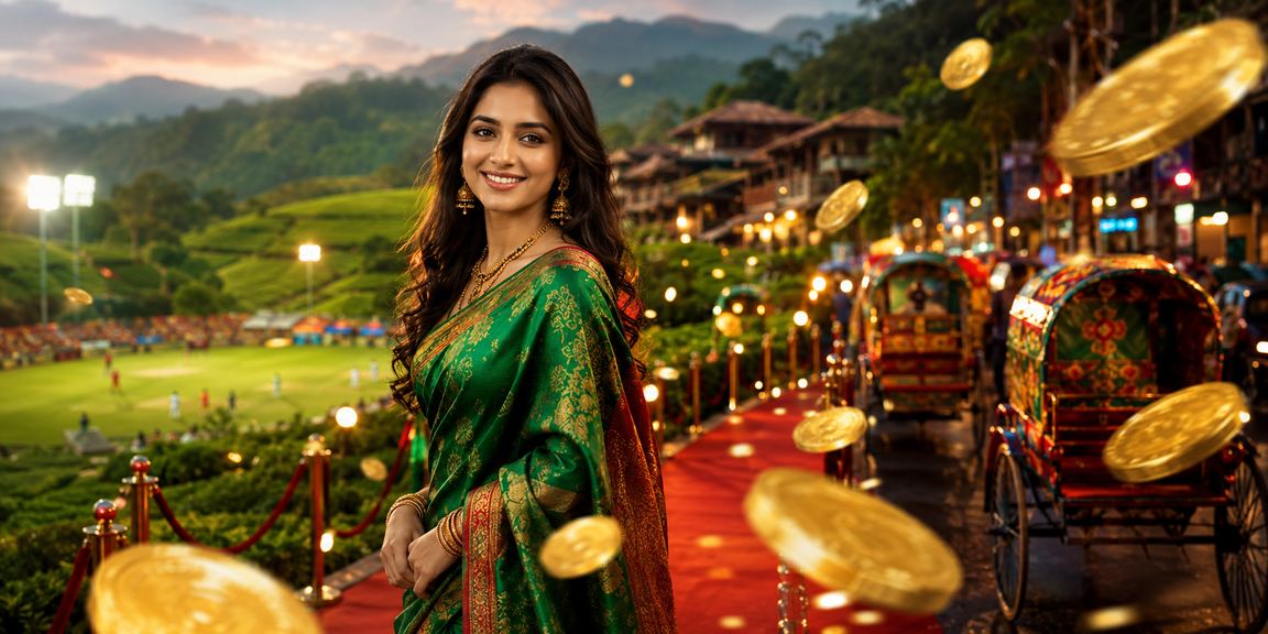 ঢাকায় চা বাগানে ক্রিকেট বেটিং উপভোগ করছেন খেলোয়াড়